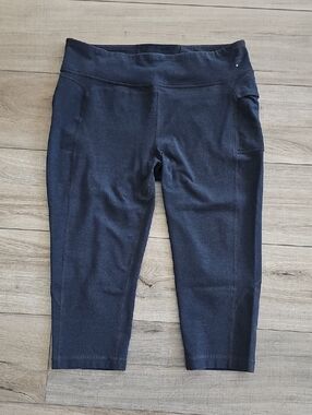 Fila Sport Women's Dark Gray Mid Rise Trail Capri Leggings Size XXL